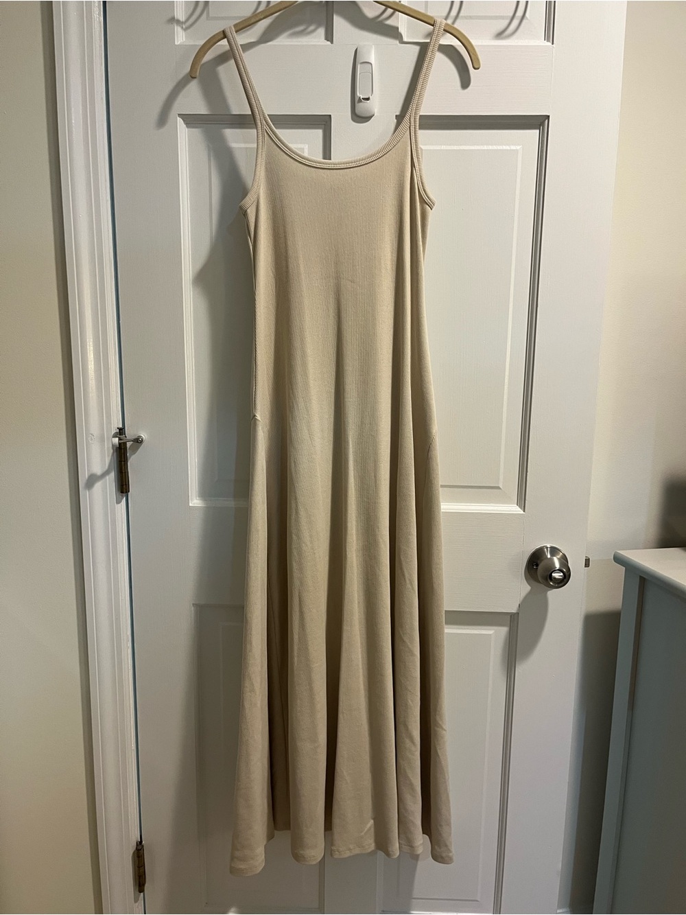 Old Navy Beige Scoop Neck Tank Maxi Dress